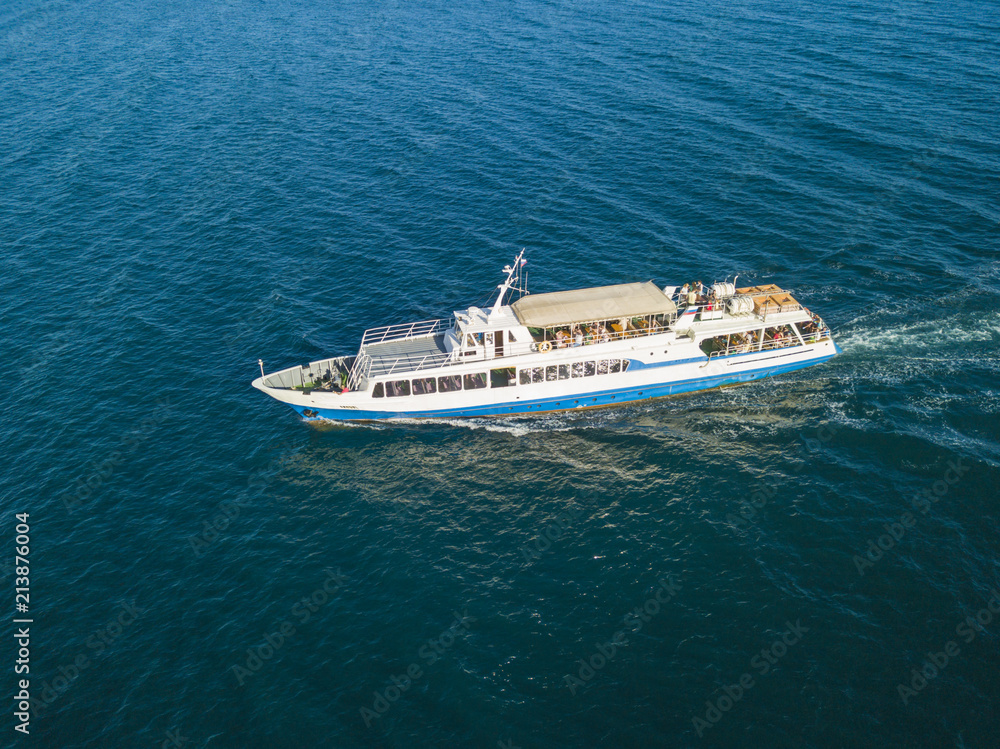 top view cruise liner in the open sea isolated top view cruise liner in the open sea isolated
