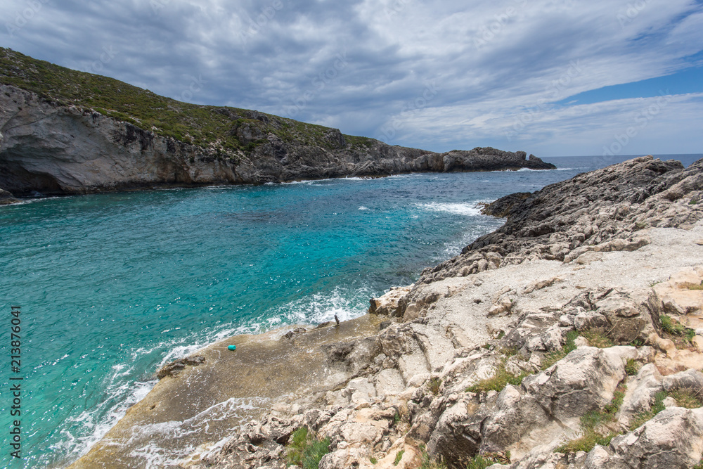 Amazing Panorama of Limnionas beach at Zakynthos island, Greece Amazing Panorama of Limnionas beach at Zakynthos island, Greece