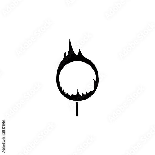 ring of fire glyph style icon. Element of circus icon for mobile concept and web apps. Glyph style ring of fire icon can be used for web and mobile