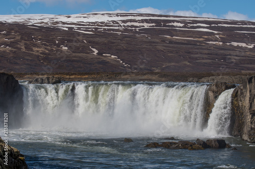 the Godafoss waterfall in Iceland