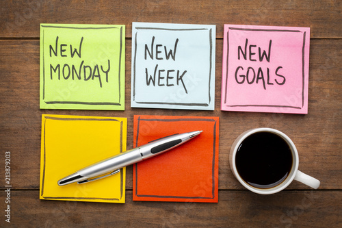 Bild auf Leinwand new Monday, week and goals