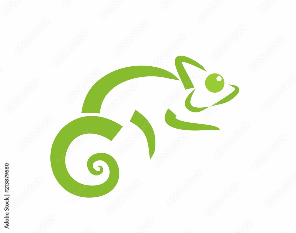 Naklejka premium streszczenie legwan zielony