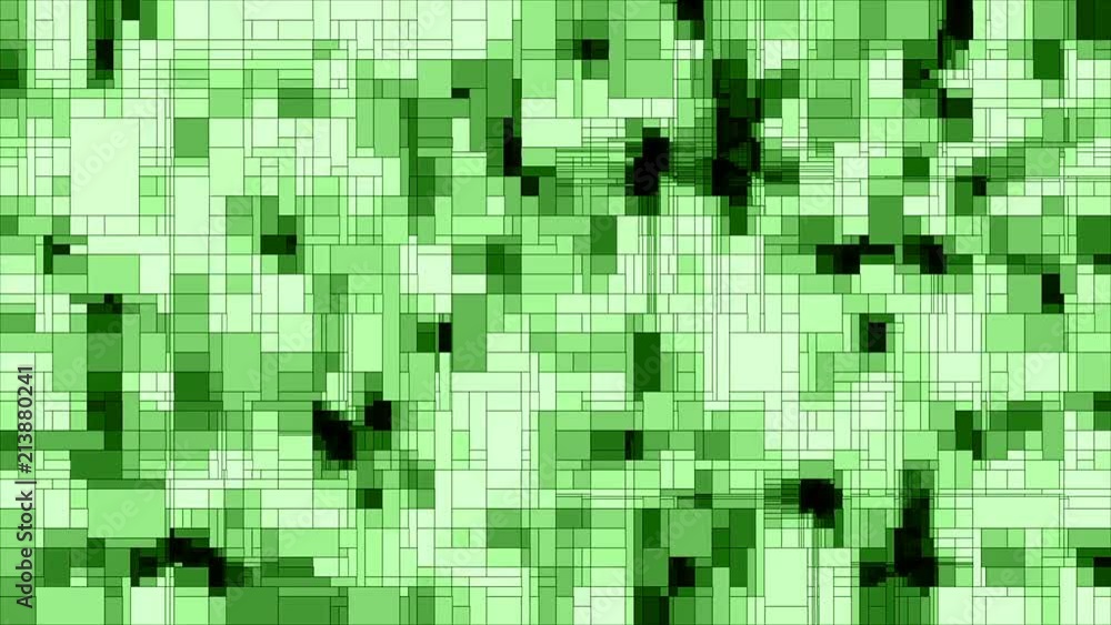 Green scanning squares animated background loop Green scanning squares animated background loop