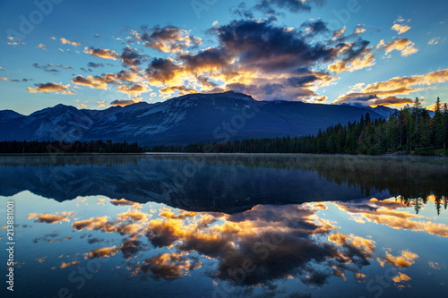 Morning Sunrise Over Edith Lake in Jasper National Park © ronniechua