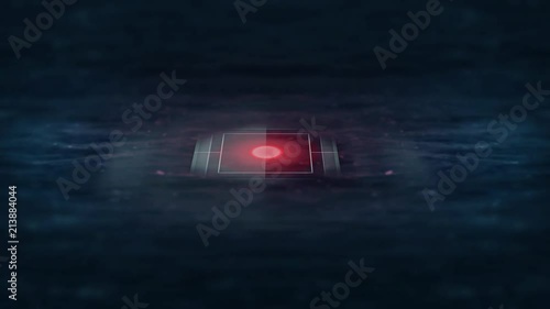 Black Box submerged in ocean water - Dying Red Signal  photo