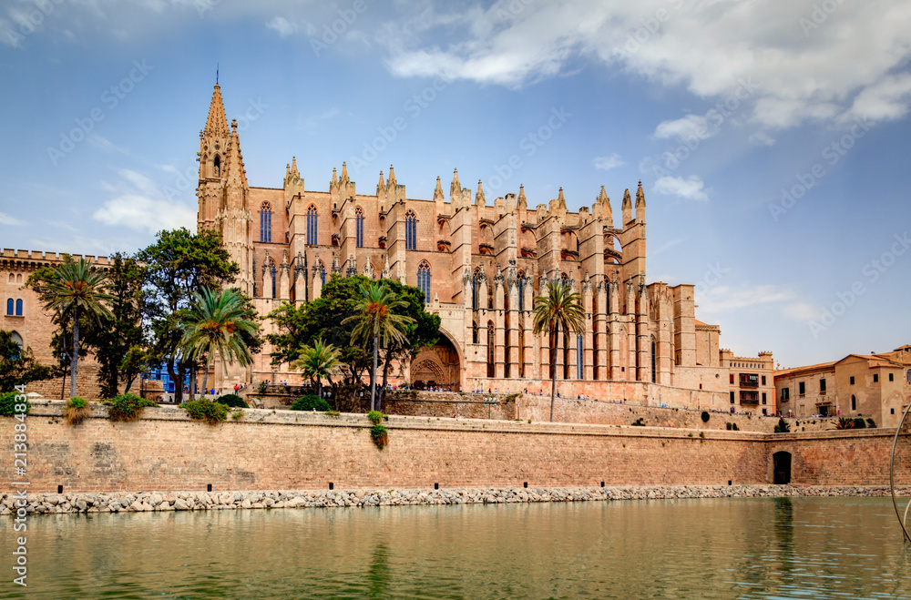 Gothic medieval cathedral of Palma de Mallorca, Spain