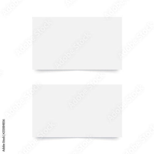 Blank, empty business card template for front and back sides. Vector