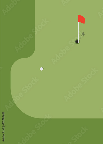 Aerial view of a golf coourse