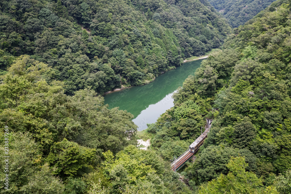 Lida line and green mountain in summer season Lida line and green mountain in summer season