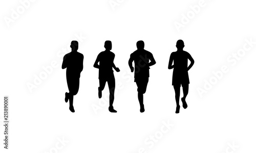 Silhouettes of Running Man, Athletics 