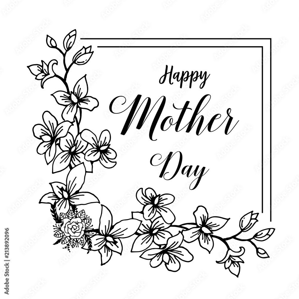 Mothers Day vector. Mother day greeting card