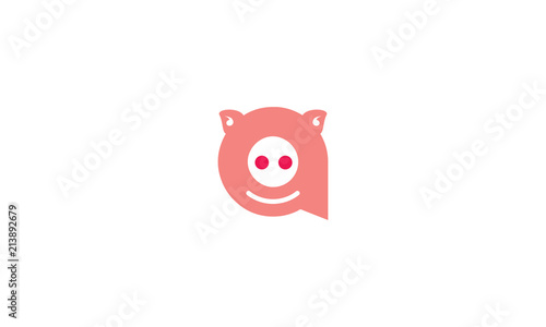 initial a pig logo icon logo