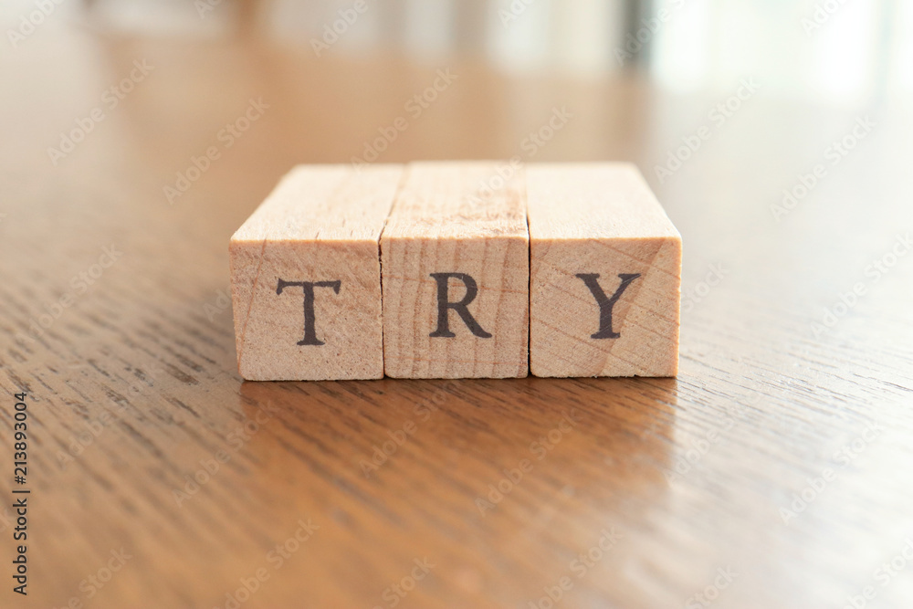 TRY (Turkish Lira) Text Block on Wooden Table TRY (Turkish Lira) Text Block on Wooden Table