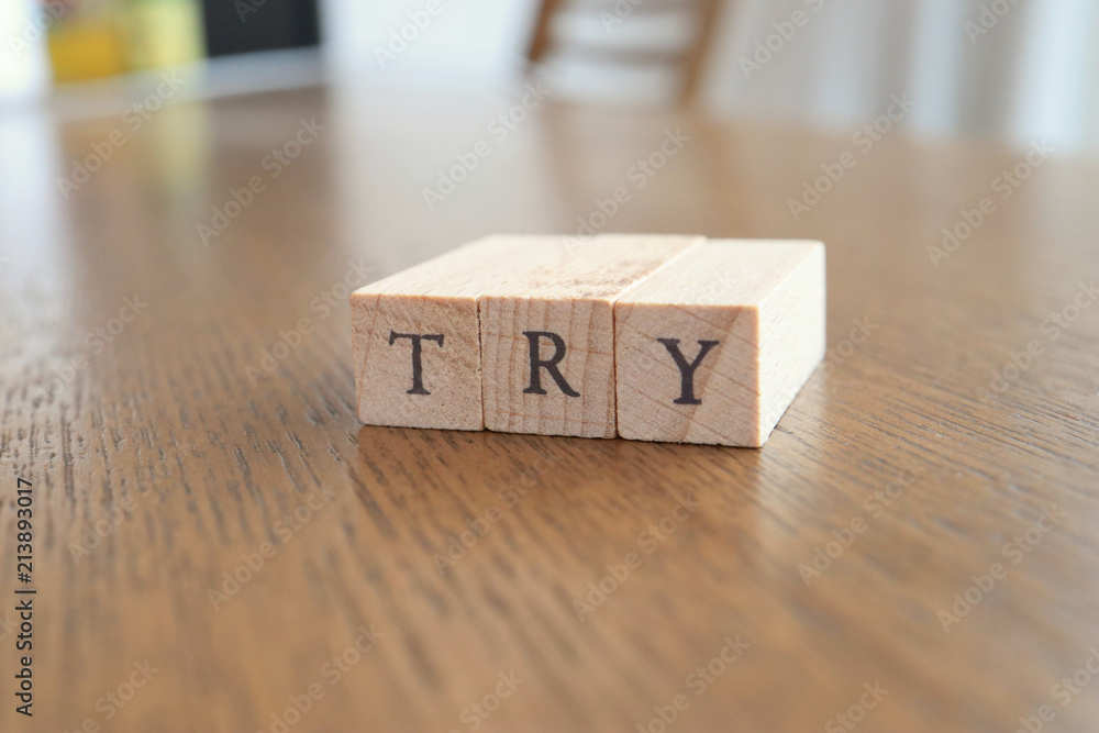 TRY (Turkish Lira) Text Block on Wooden Table TRY (Turkish Lira) Text Block on Wooden Table