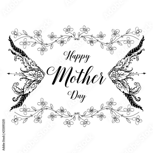 Hand written lettering quote Happy Mothers Day 