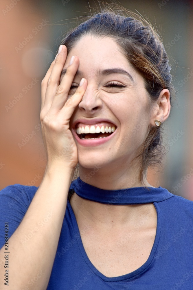 Laughing Diverse Female