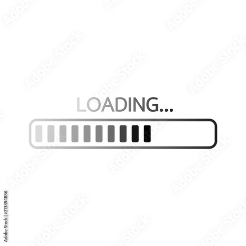 Progress loading bar. Loading icon. Vector illustration photo