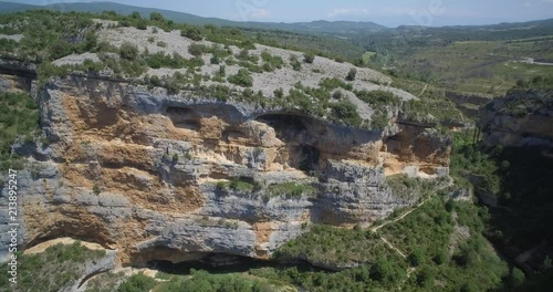 Aerial, Barranco De Argatin At Rio Vero, Pyrenees, Spain - native Version photo