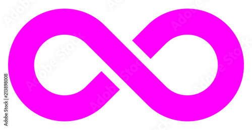 infinity symbol purple - simple with discontinuation - isolated - vector