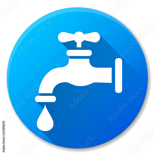 faucet blue circle icon design