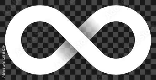 infinity symbol white - simple with transparency eps 10 - isolated - vector
