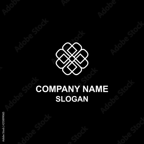 B initial in uppercase letters monogram, 4 B letters forming flowers luxurious and elegant logo.