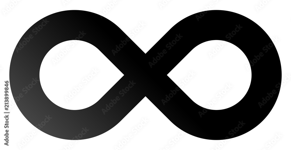 infinity symbol black - gradient standard - isolated - vector infinity symbol black - gradient standard - isolated - vector