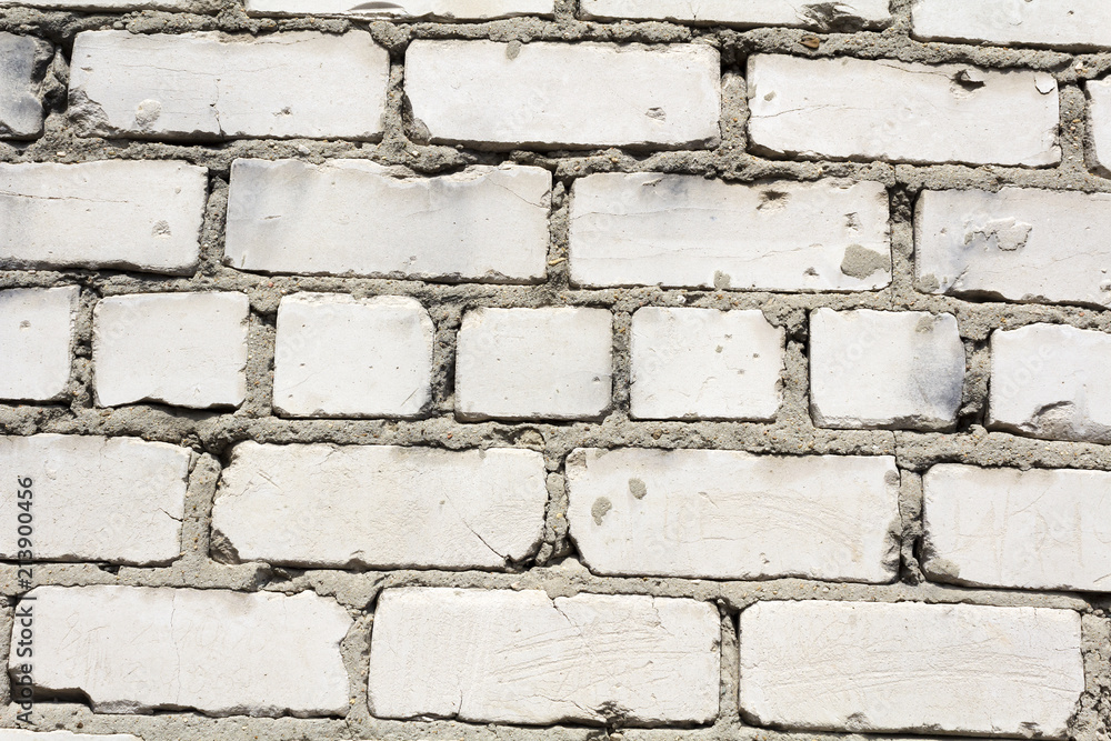 The texture of a white brick wall The texture of a white brick wall