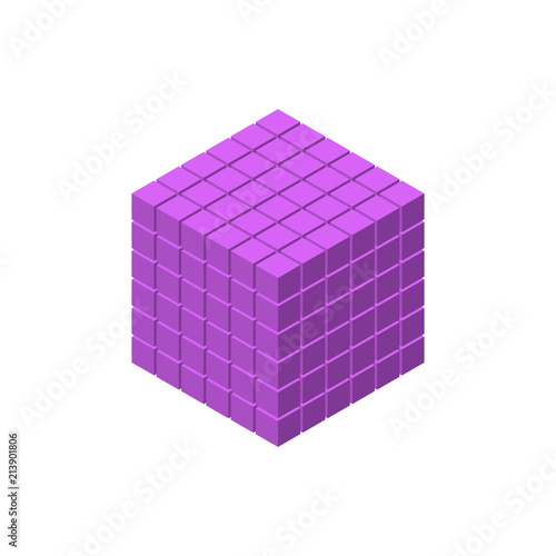 Abstract 3d cube from cubes...