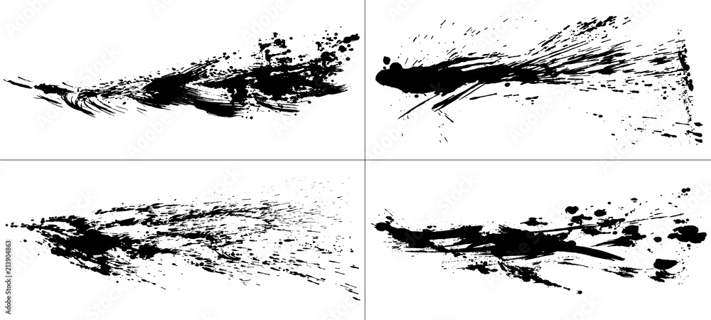 書道 しぶき 毛筆イラスト Stock ベクター Adobe Stock