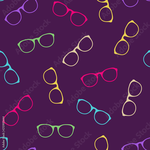 Glasses seamless pattern.