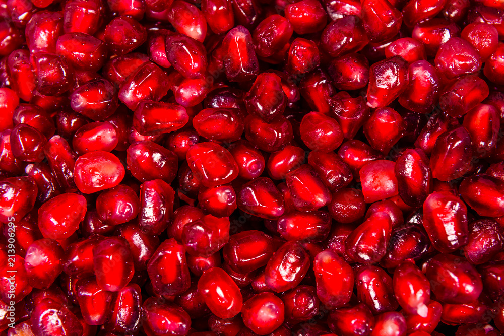 Texture of the garnet seeds for the background Texture of the garnet seeds for the background