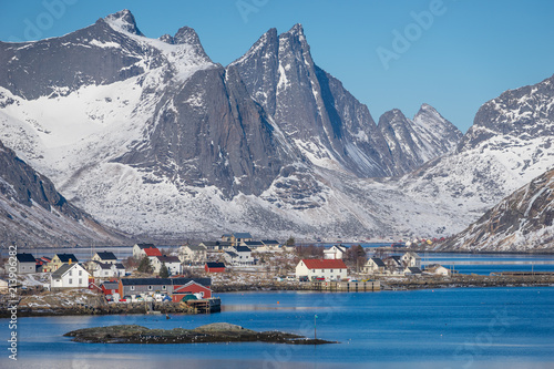 Reine village in winter season, Lofoten archipelago, Norway, Scandinavia