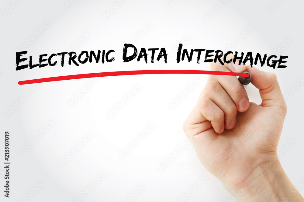 Fototapeta premium EDI - Electronic Data Interchange acronym, business concept background
