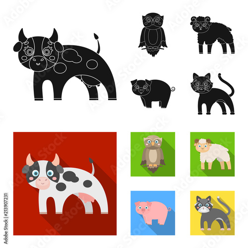 Forest, ecology, toys and other web icon in black, flat style.Animals, farm, enterprises icons in set collection.