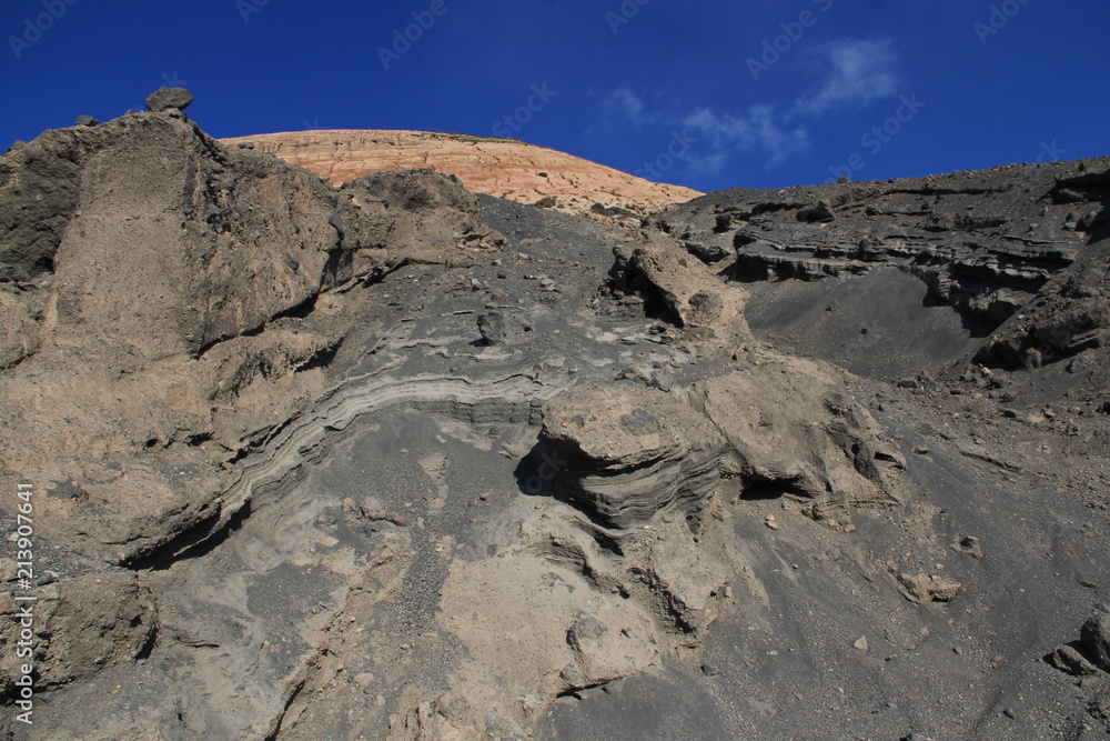 formations géologiques du Vulcano, volcan des Eoliennes