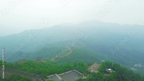 Bird view of the great wall