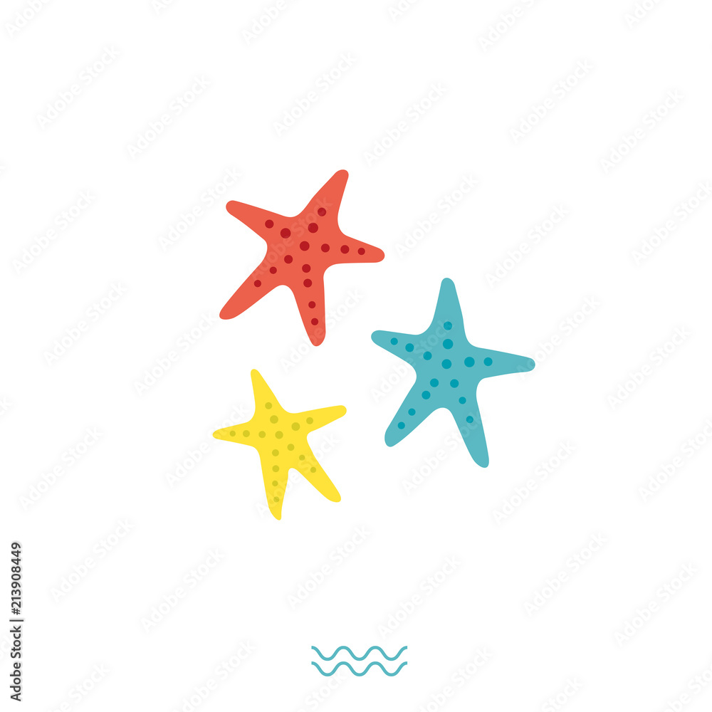 Vector illustration of starfish