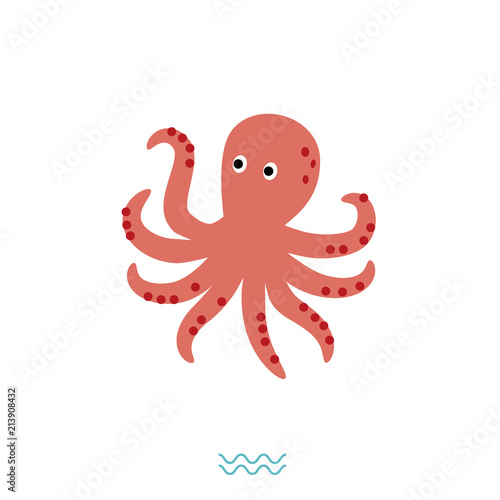 Vector illustration of octopus