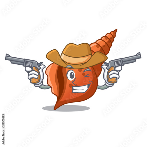Cowboy long shell character cartoon