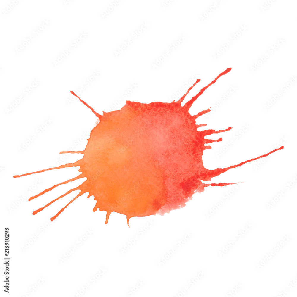 Watercolor blot, isolated on white background. Watercolor blot, isolated on white background.