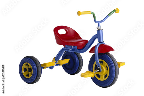 kids tricycle isolated on white background