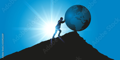 environnement - climat - planète - terre - concept - symbole - destruction - changement climatique