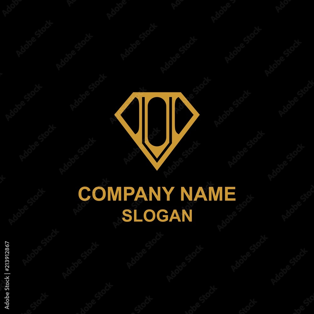 Abstract diamond with V and H initial letter logo. Abstract diamond with V and H initial letter logo.