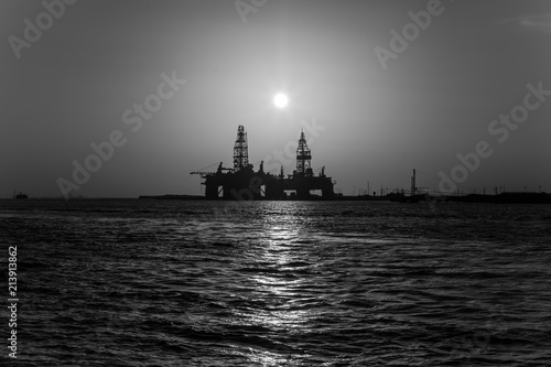 Oil Rig at late evening - Texas, USA