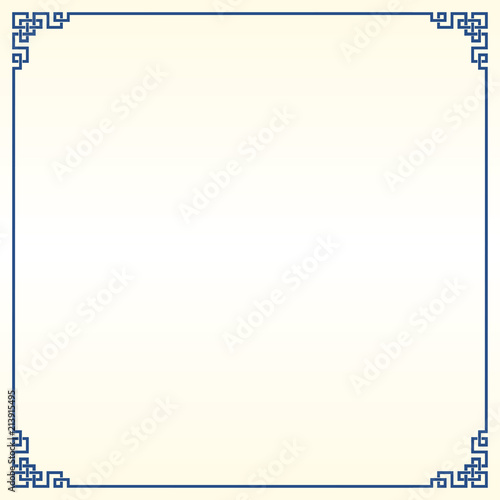 Traditional Chinese Blue Porcelain And White Jade Colors Background, The Great Wall Frame 