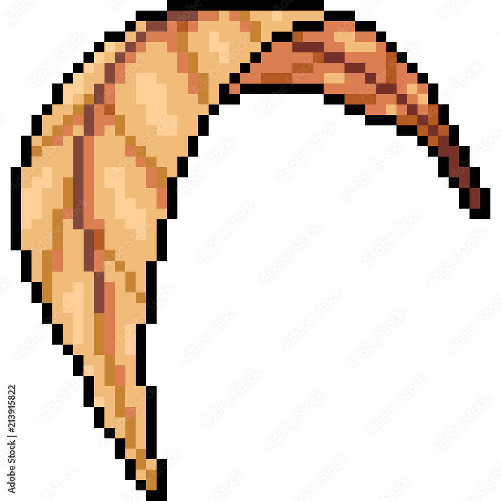 vector pixel art leaf orange