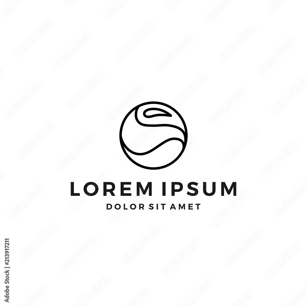 planet logo line art outline monoline symbol icon planet logo line art outline monoline symbol icon