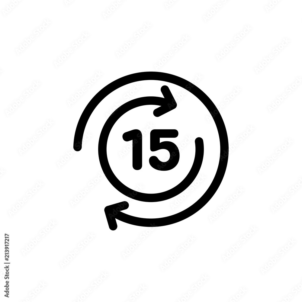 Obraz premium 15 days exchange icon