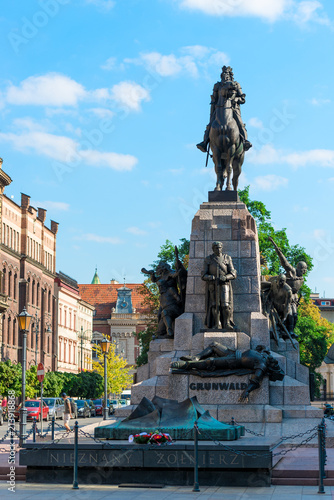 monument in Krakow - Grunwald on horseback